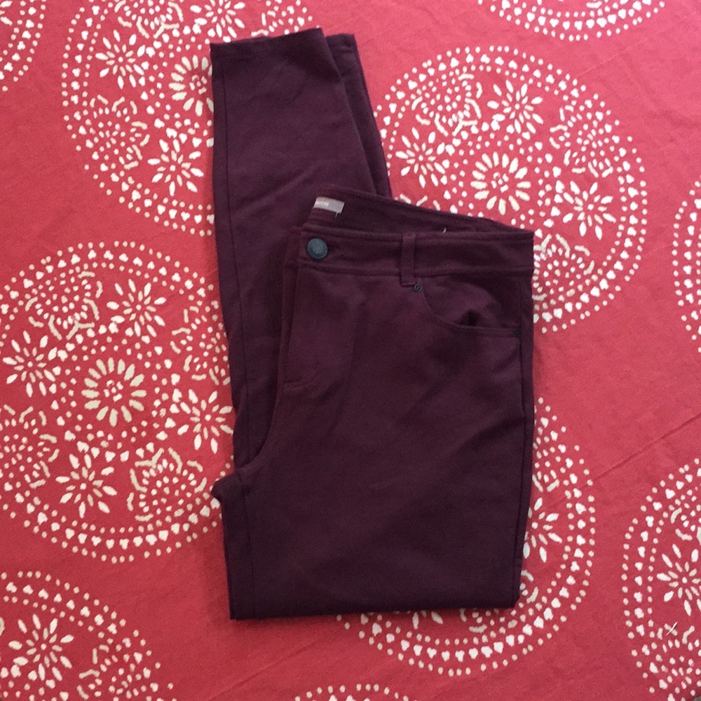 Maurices Burgundy Skinny Pants
